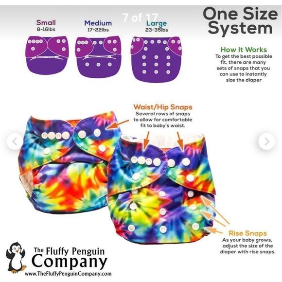 The Fluffy Penguin Diaper Company | Cloth Diaper Cover - Picture 9 of 10